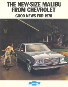 Utover 1970-tallet kom stadig flere amerikanske modeller for salg. (Salgsbrosjyre utlånt Tore O. Hem ) 