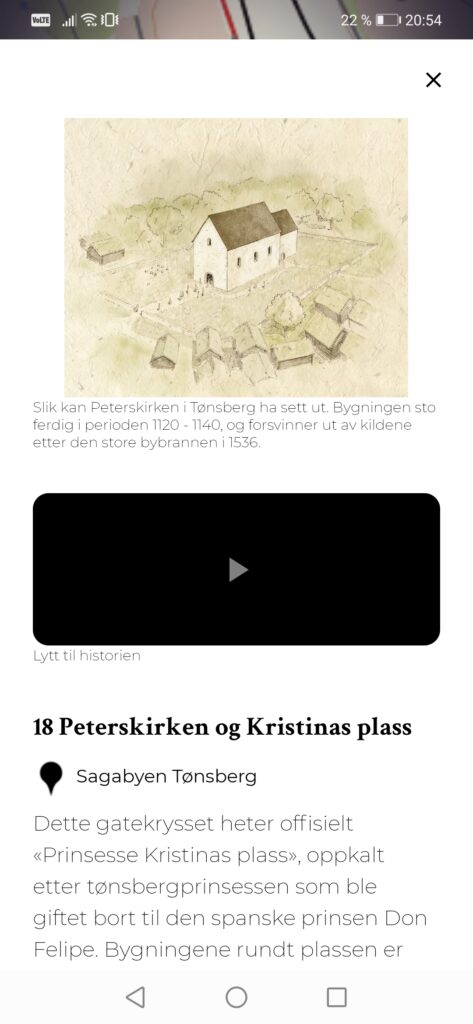 I appen Hidden kan får glimt av Tønsberg by  og dens spennende historie. 
