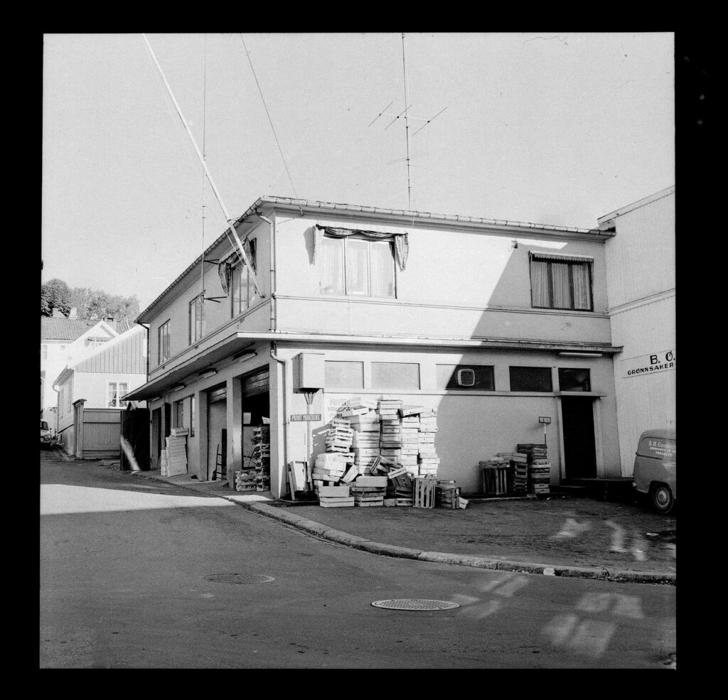 B. Ø. Gundersens lokaler i Øvre Langgate 31 i Tønsberg 1968.